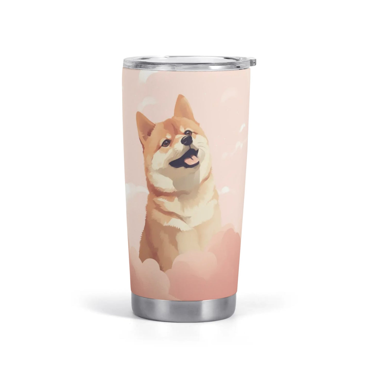 Shiba Inu Peach Clouds Stainless Steel 20oz Tumbler