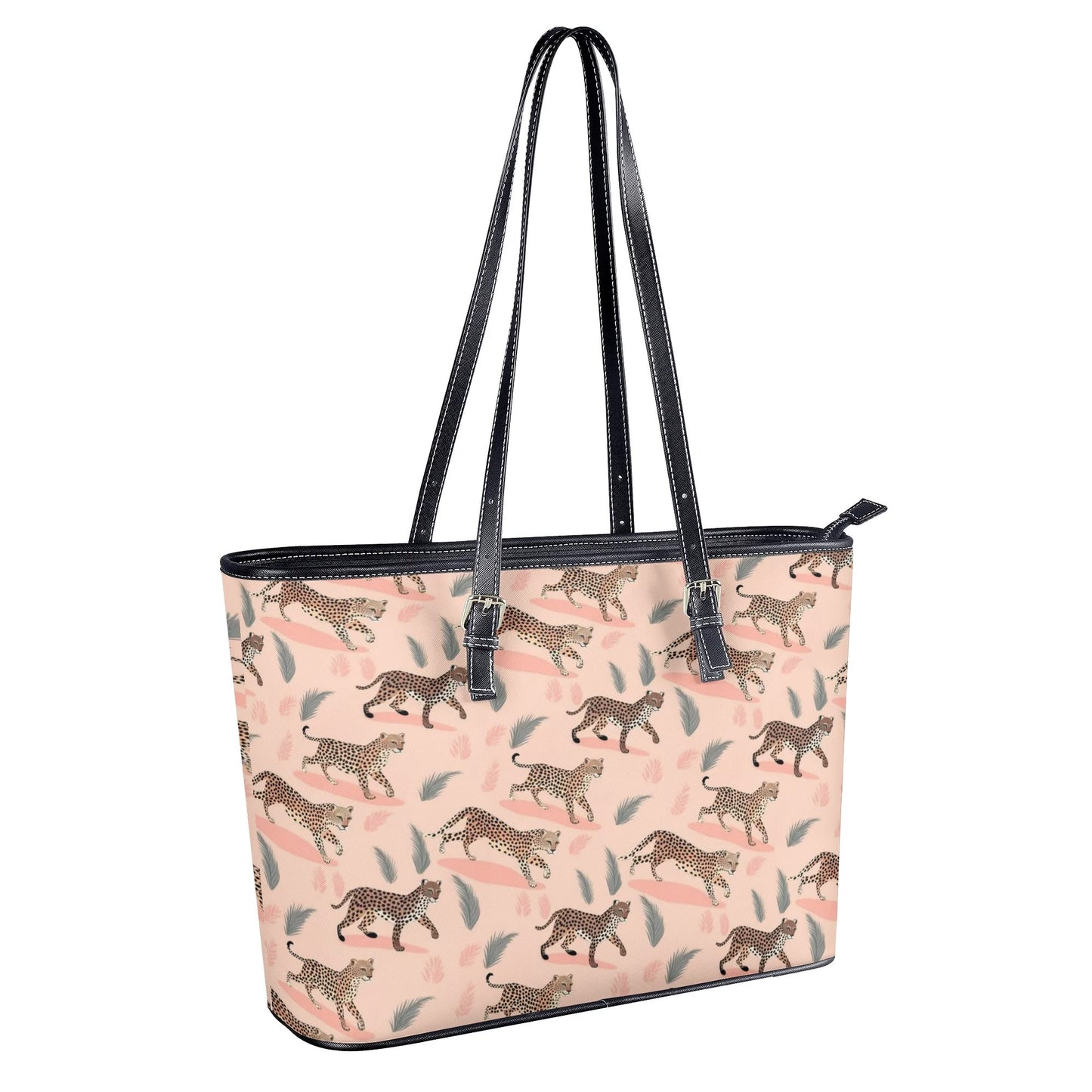 Pink Leopard Pattern Shoulder Bag