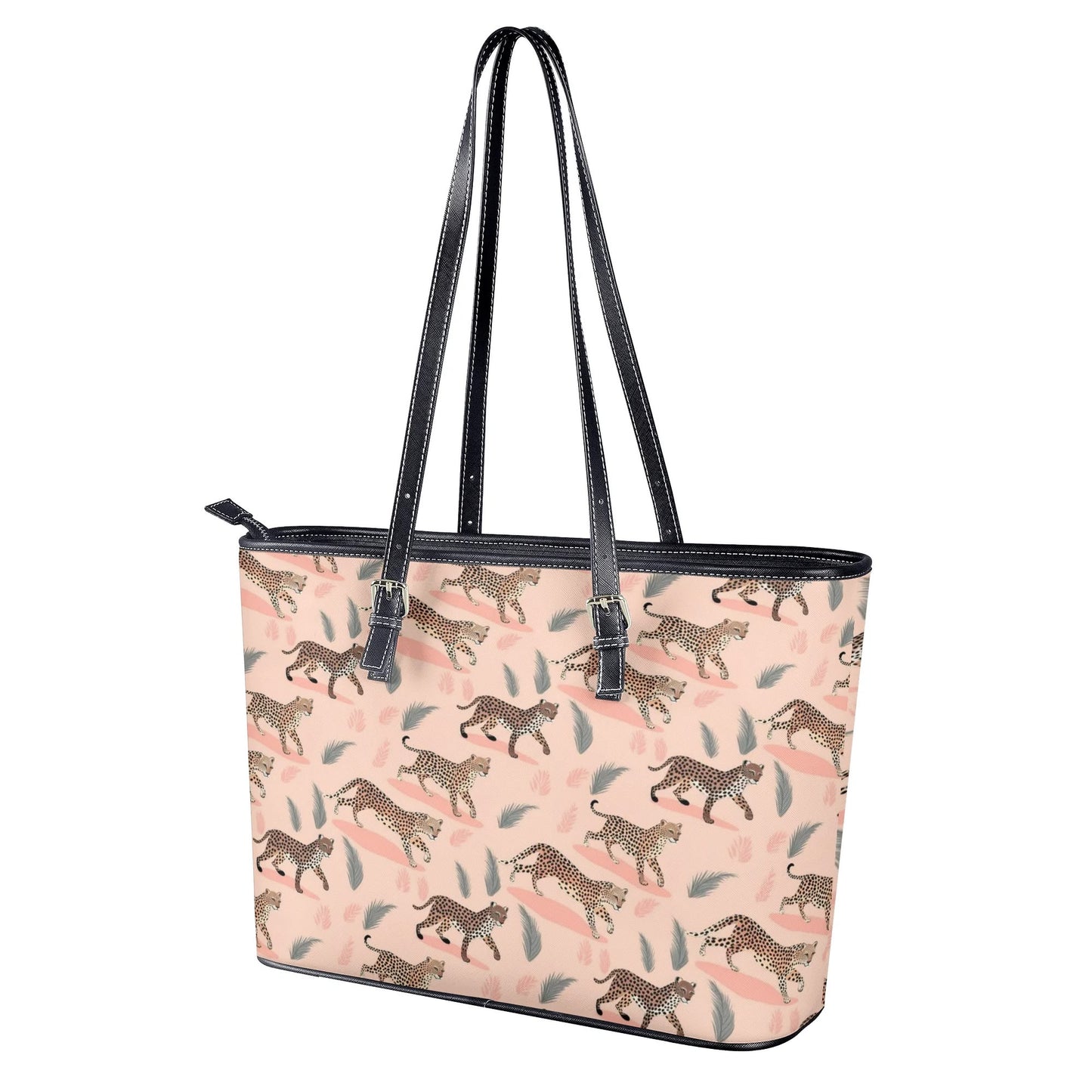 Pink Leopard Pattern Shoulder Bag