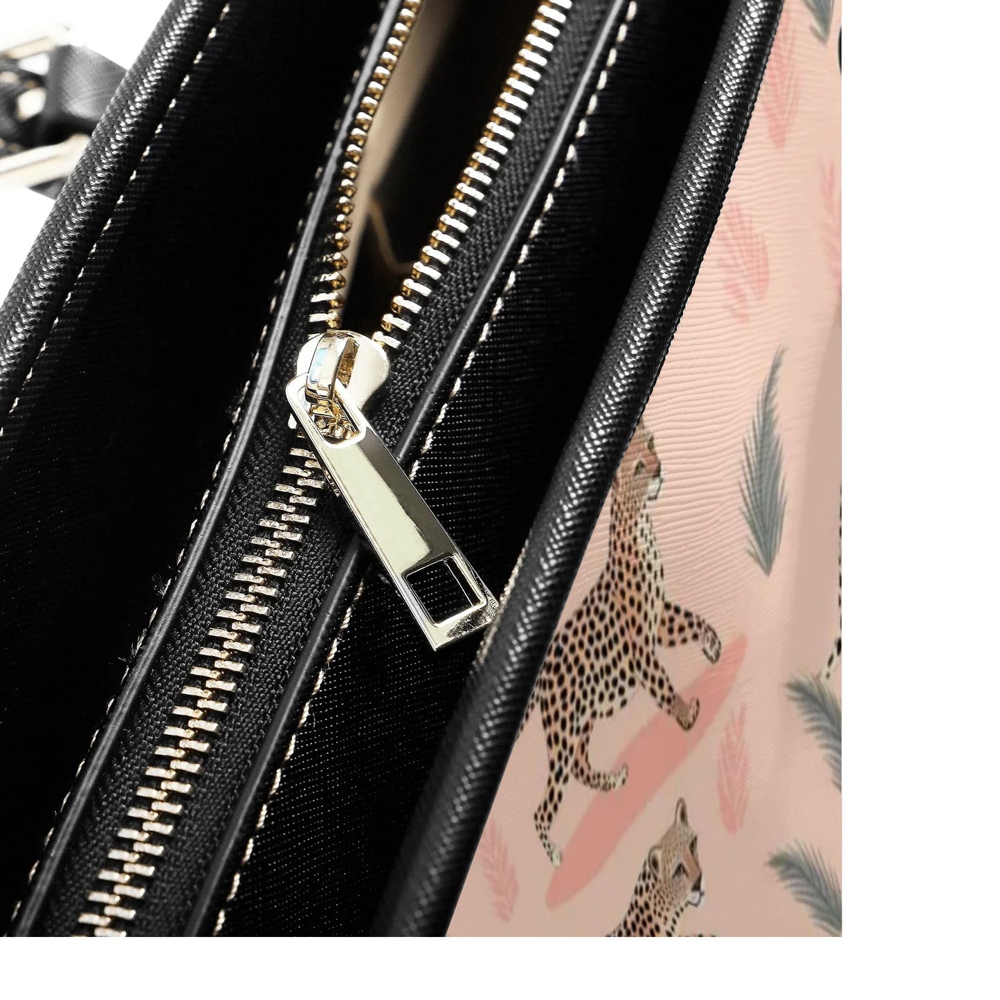 Pink Leopard Pattern Shoulder Bag