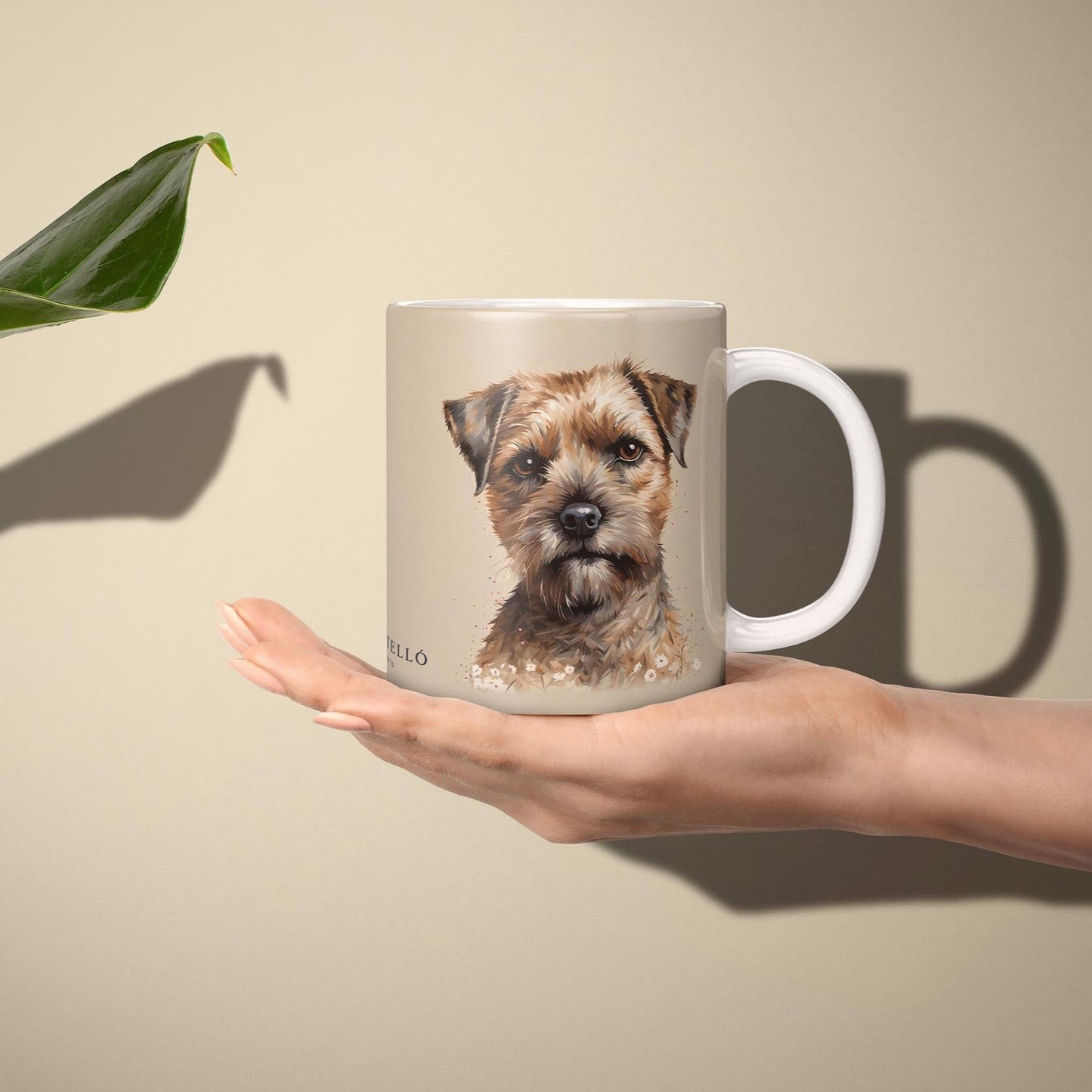 Border Terrier Beige - White 11oz Ceramic Mug