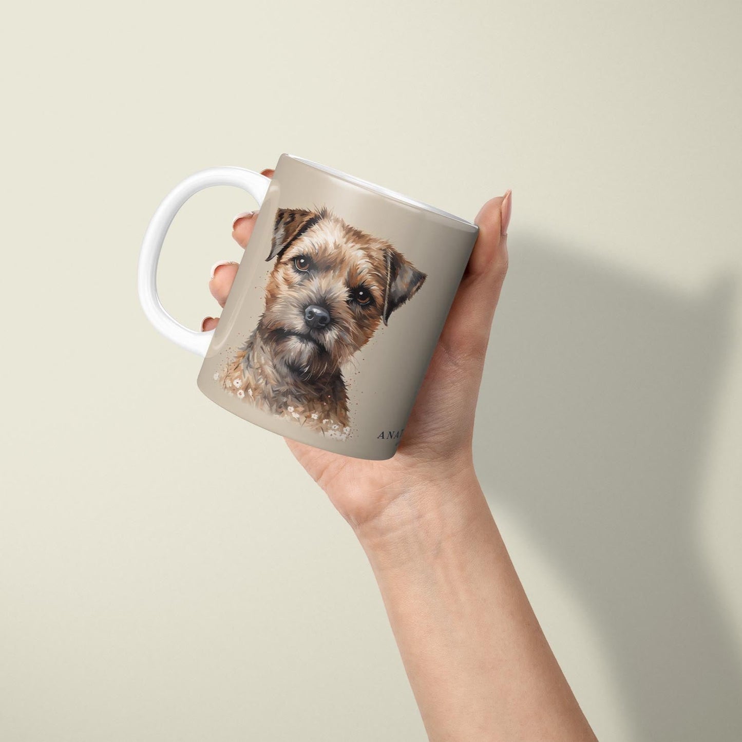Border Terrier Beige - White 11oz Ceramic Mug
