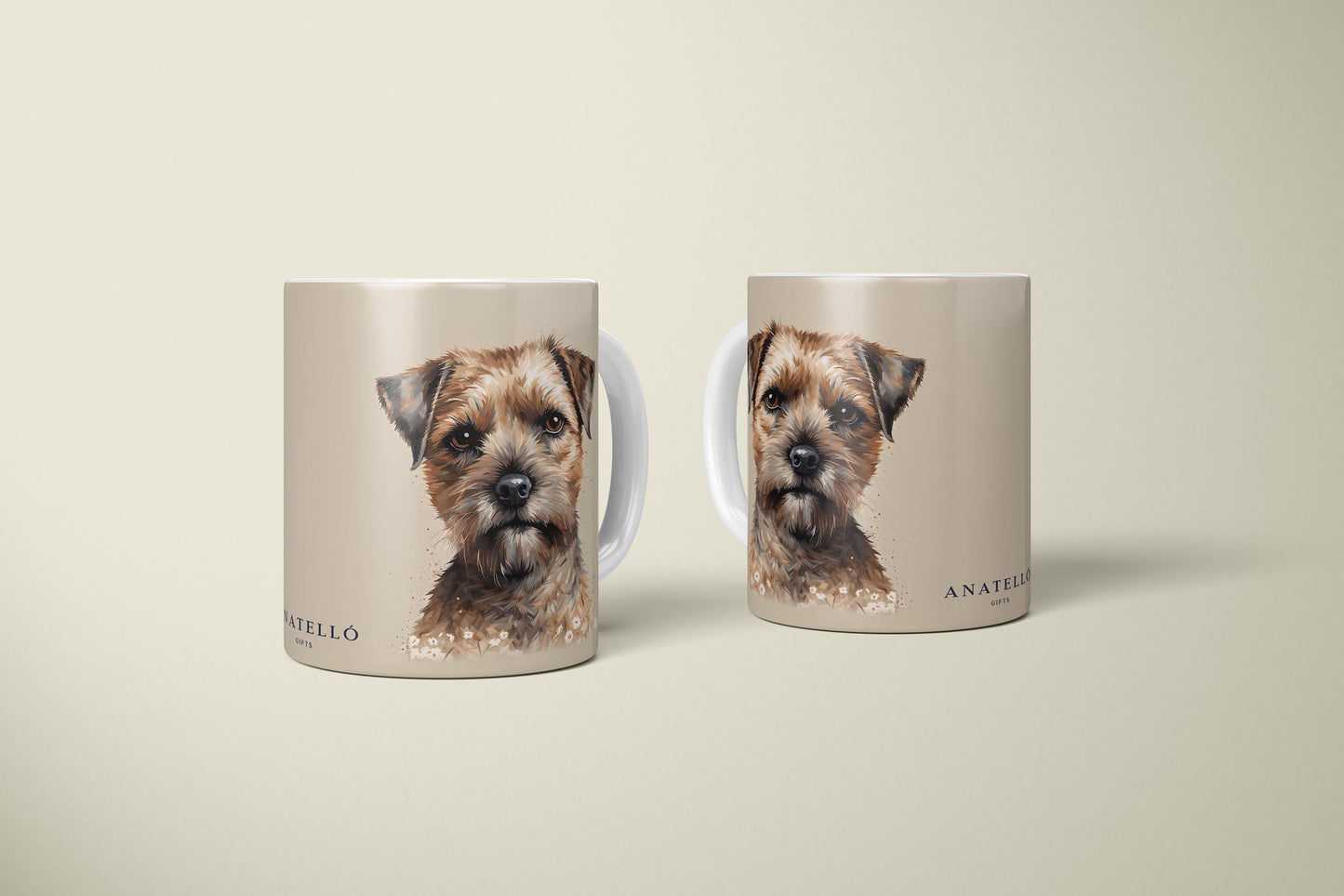 Border Terrier Beige - White 11oz Ceramic Mug