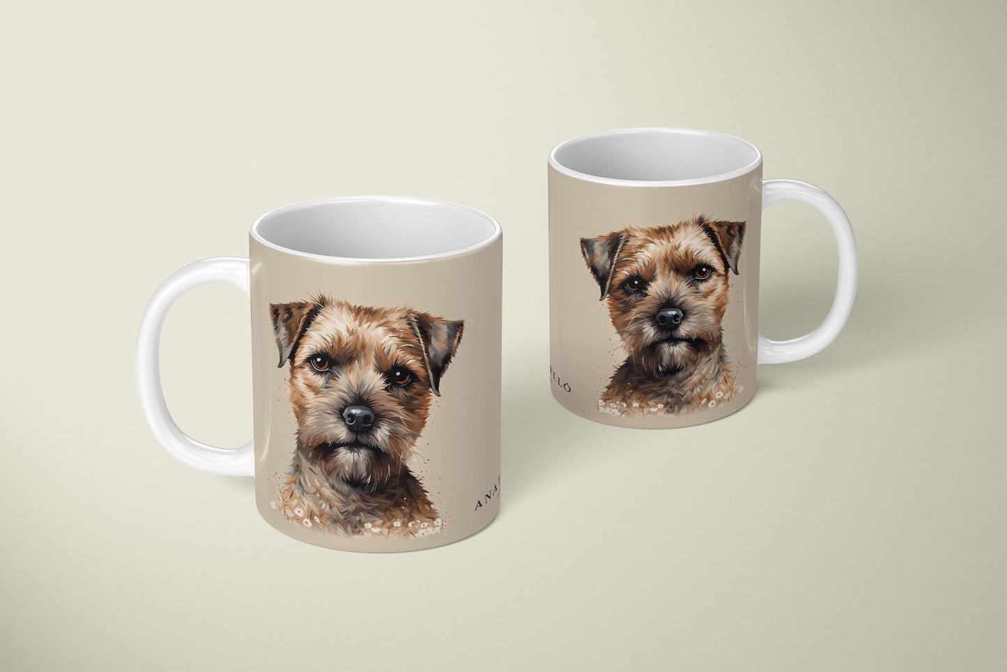 Border Terrier Beige - White 11oz Ceramic Mug