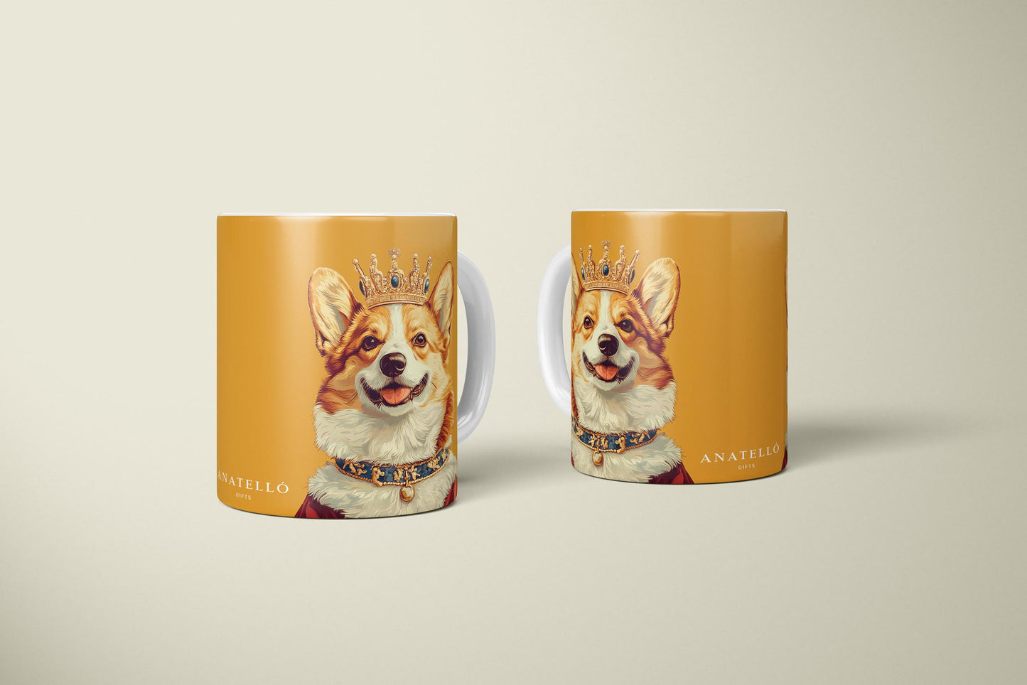 Corgi Royalty Orange Coffee Mug - 11oz Ceramic Mug