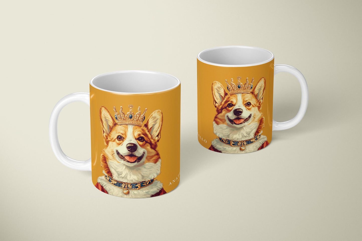 Corgi Royalty Orange Coffee Mug - 11oz Ceramic Mug