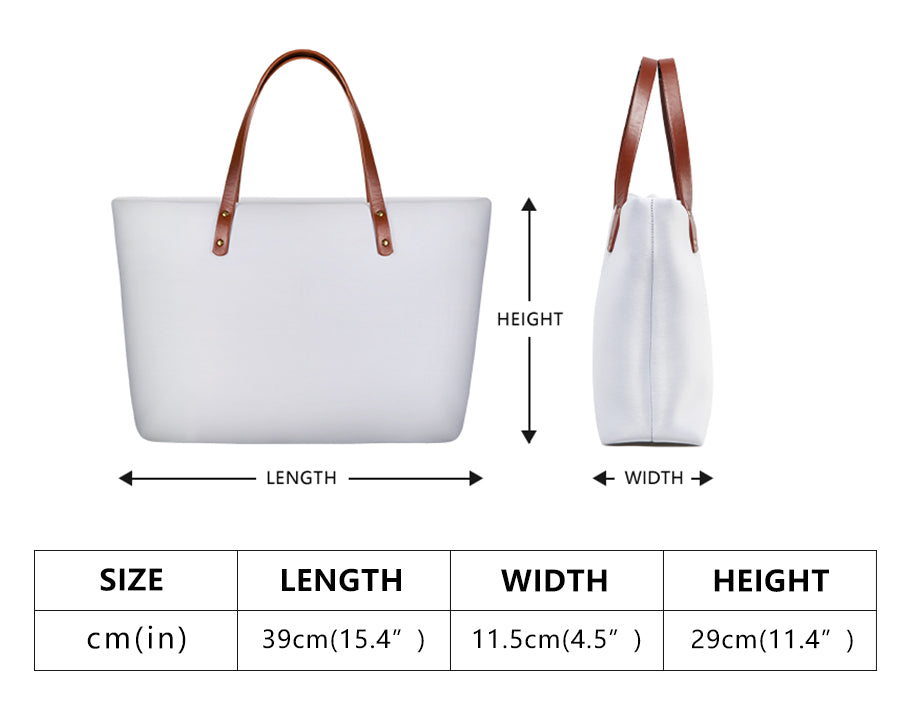 Fat White Cat Winter Scene Womens Brown Handle Tote Bag