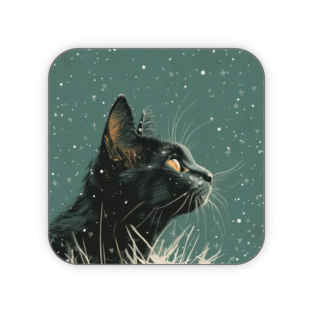 Cat Teal Coasters