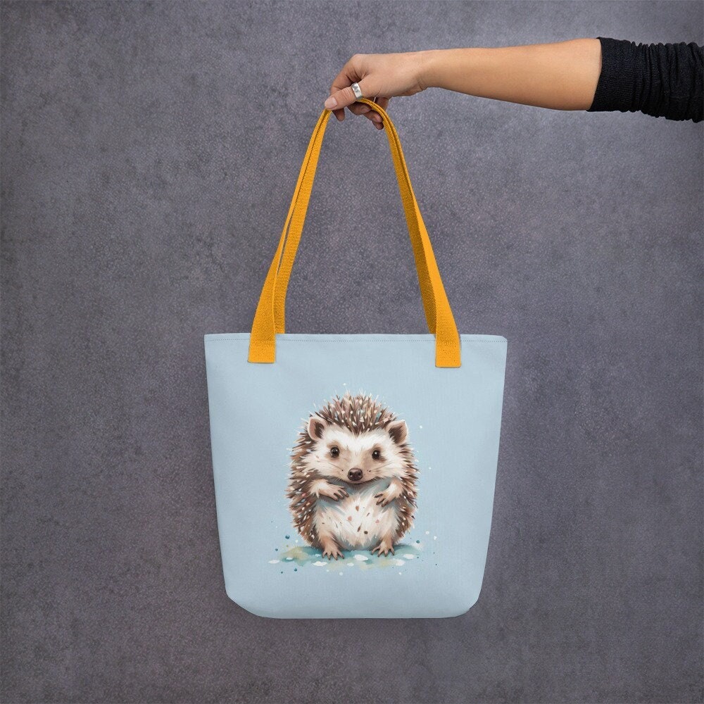 cute hedgehog tote bag