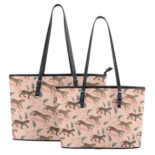 Pink Leopard Pattern Shoulder Bag