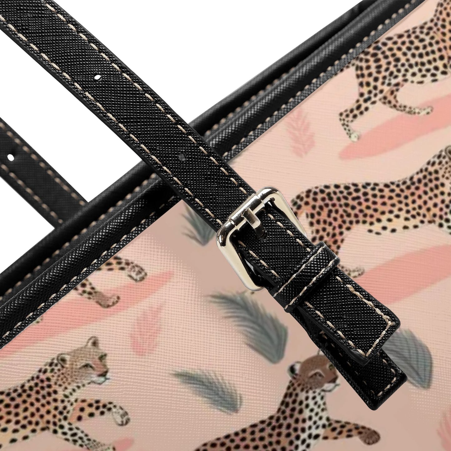 Pink Leopard Pattern Shoulder Bag