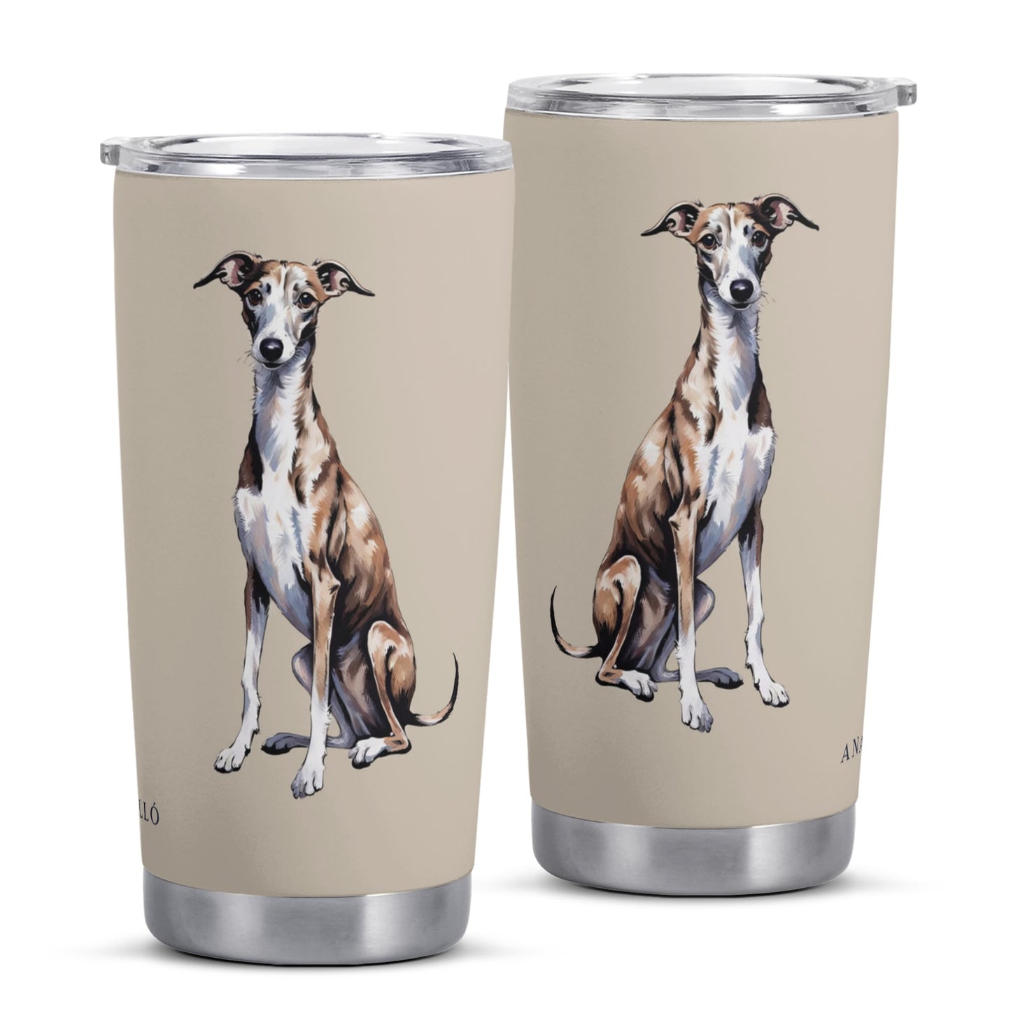 Greyhound Sitting Stainless Steel 20oz Tumbler