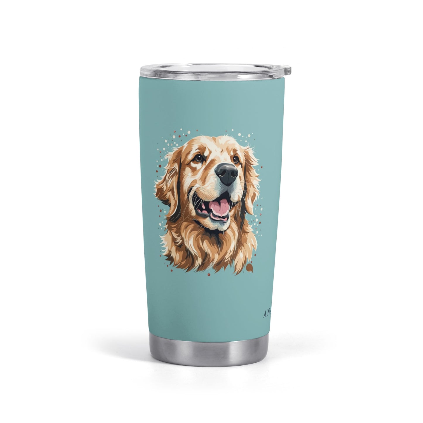 Golden Retriever Turquoise Stainless Steel 20oz Tumbler