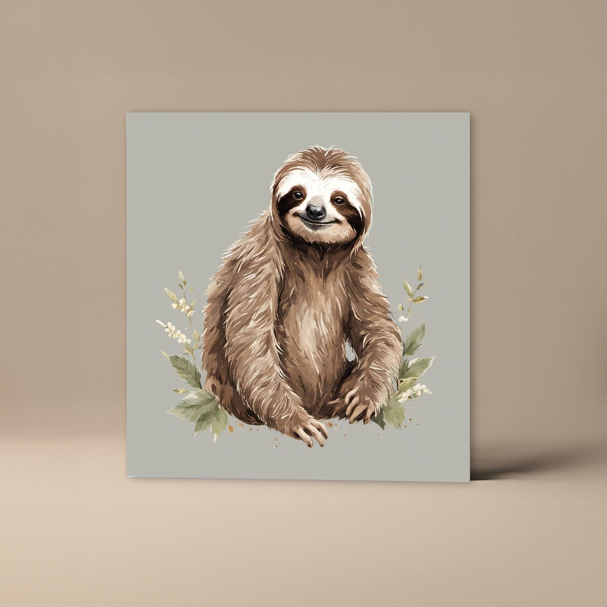 Jungle Sloth Greetings card