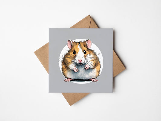 Cute Fat Hamster Greetings card