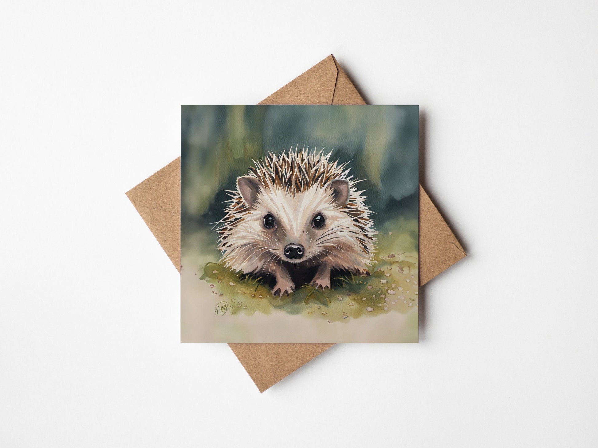 Adorable Hedgehog All Occasion Square Greetings Card