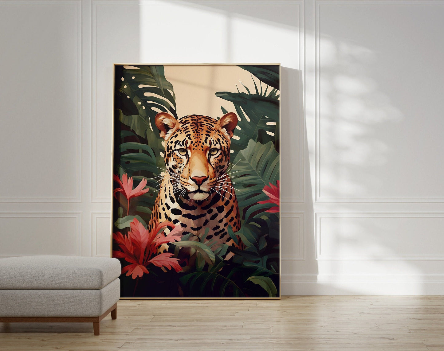 Leopard Print, wall art, large stunning tropical jungle image available on etsy