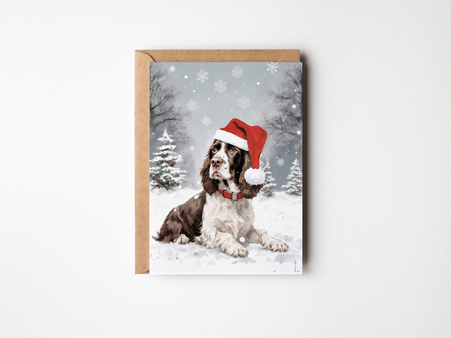 Springer Spaniel Christmas Card