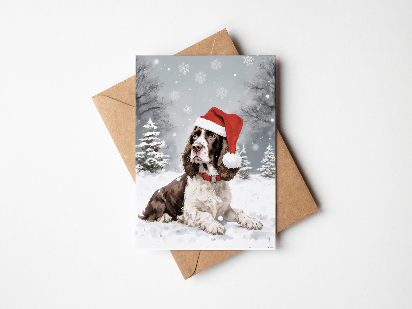 Springer Spaniel Christmas Card