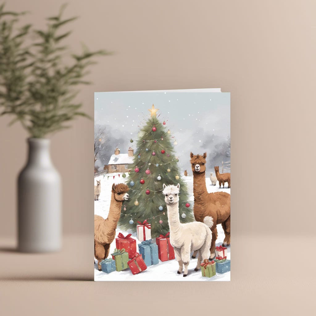 Alpaca Christmas Card