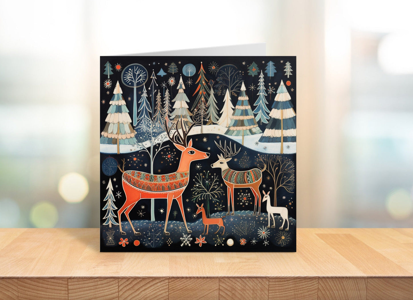 Folk art Christmas Card